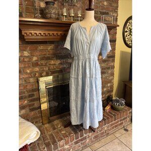 talulah dress blue Spring Eyelet Dress Size Large Lined